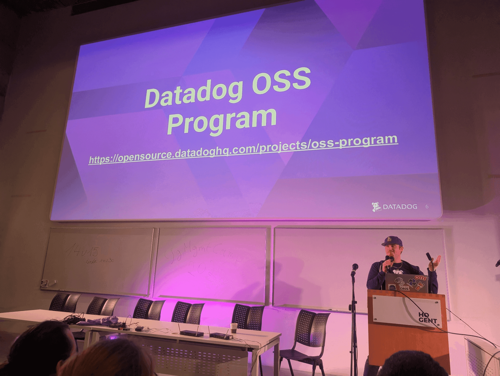 Slide showing Datadog&rsquo;s open source program
