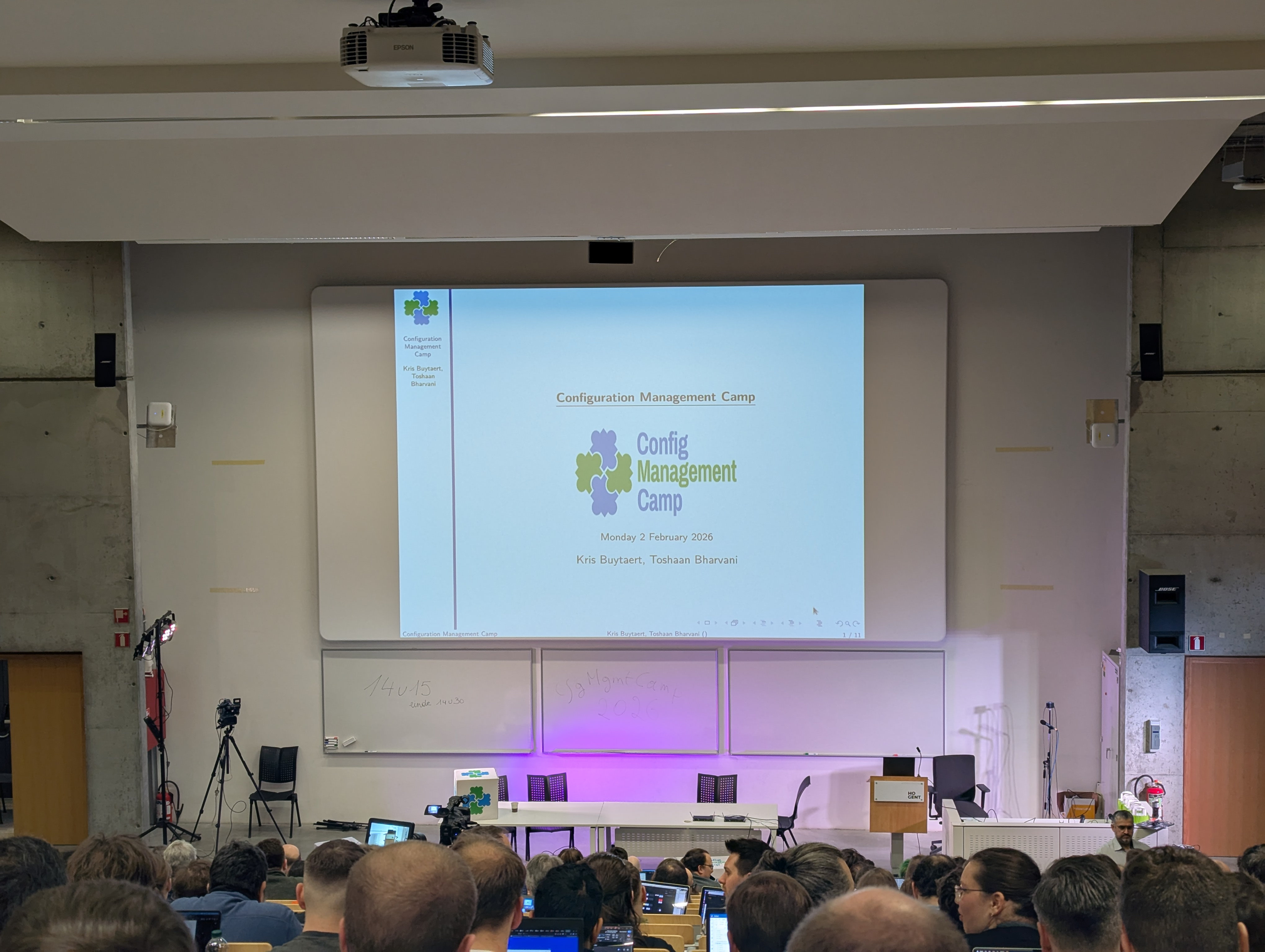 Opening session at CfgMgmtCamp 2026