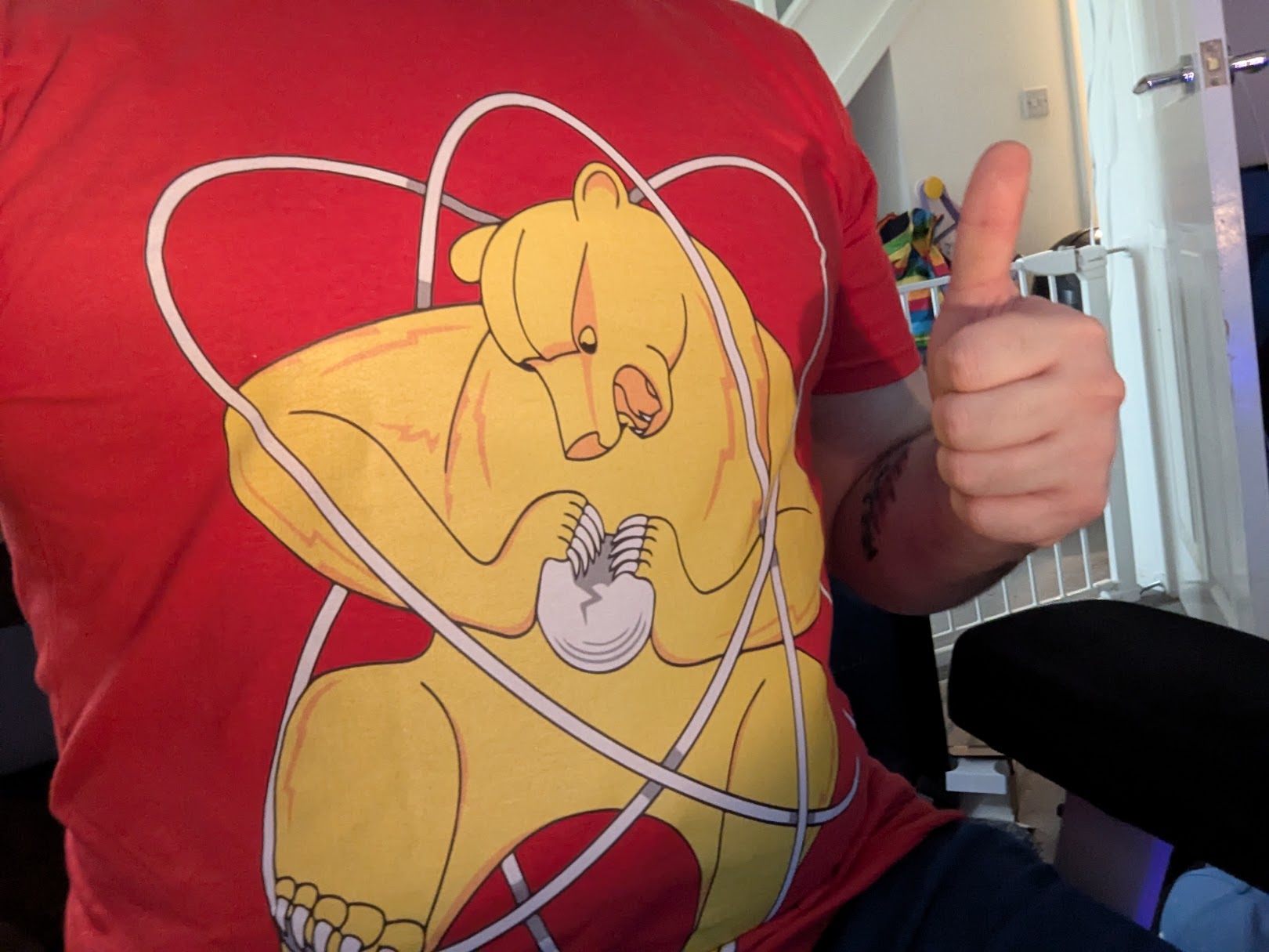 Me wearing my Zheleznogorsk flag t-shirt