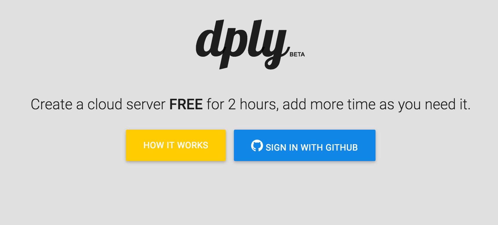 Quickly testing with dply.co